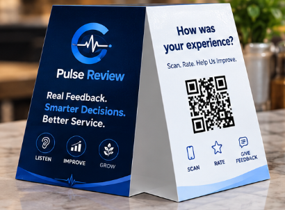 Service Sense QR code table stand